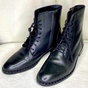 Catherine Malandrino Jemima Genuine Leather Boots, Size 9 - BLACK